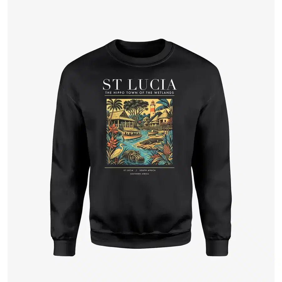 ST LUCIA - Poster - Sweatshirt - Black