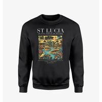Thumbnail for ST LUCIA - Poster - Sweatshirt - Black