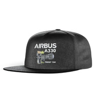 Thumbnail for Airbus A330 & Trent 700 Engine aviation embroidery on structured cotton snapback cap.