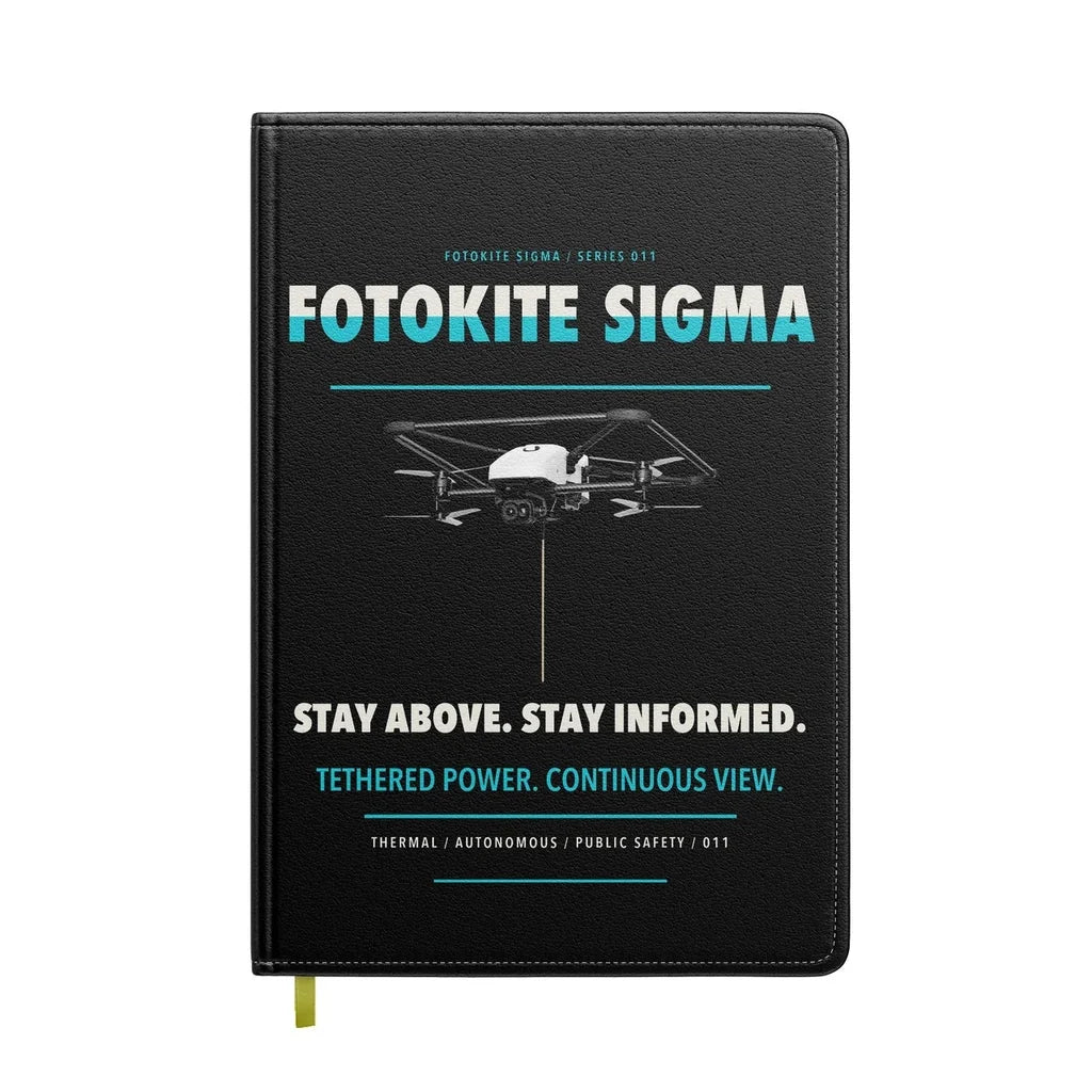 Fotokite Sigma design on black notebook