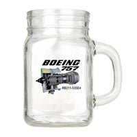 Thumbnail for Boeing 757 & Rolls Royce Engine (RB211) aviation design on cocktail glass, premium cocktail glassware.