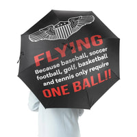 Thumbnail for Flying One Ball aviation design on windproof polyester umbrella.