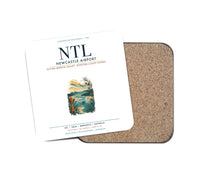Thumbnail for Newcastle Airport (NTL) design on white 1 piece coaster