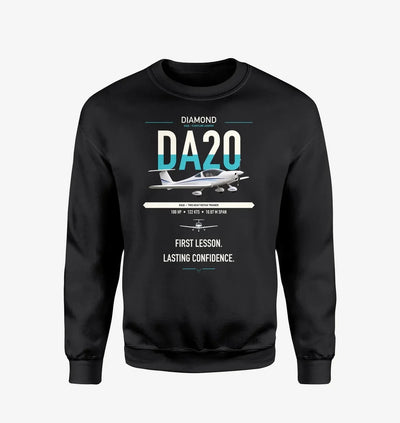 Diamond DA20 design on black sweatshirt