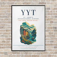 Thumbnail for St. John's International Airport YYT vertical canvas print - framed - white background