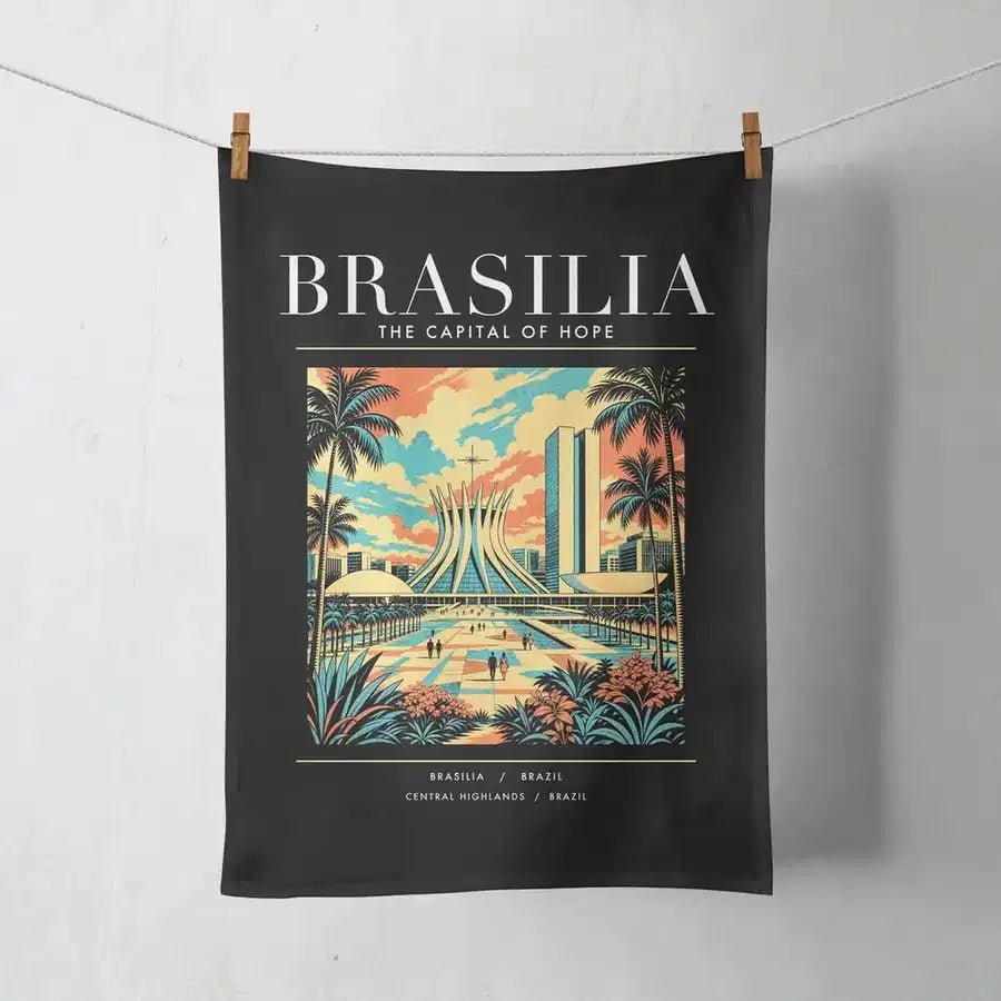 BRASILIA - Poster - Towel - Black