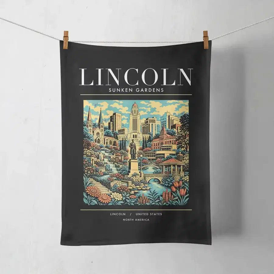 LINCOLN - Poster - Towel - Black