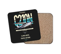 Thumbnail for Cessna T210N Centurion design on black 1 piece coaster
