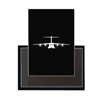 Airbus A400M Silhouette aviation design magnet in strong neodymium core.