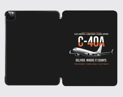 C-40A Clipper Fleet Logistics Ready design on black ipad tablet case