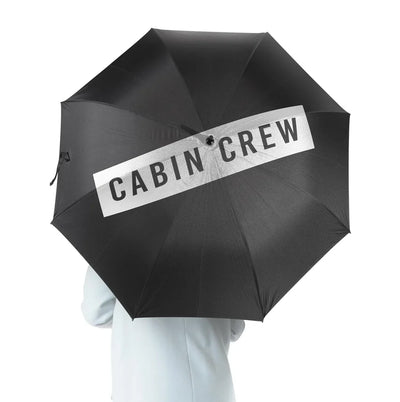 Cabin Crew Text aviation design on windproof polyester umbrella.