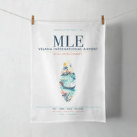 Thumbnail for Velana International Airport Malé (MLE) design on white towel
