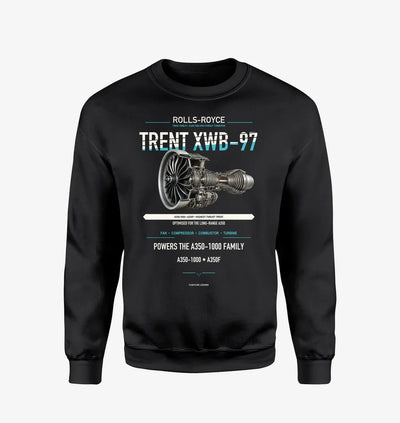 TRENT XWB-97 design on black sweatshirt