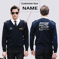 Thumbnail for Boeing 757 & Rolls Royce Engine (RB211) aviation design on premium wool blend wool pilot sweater.