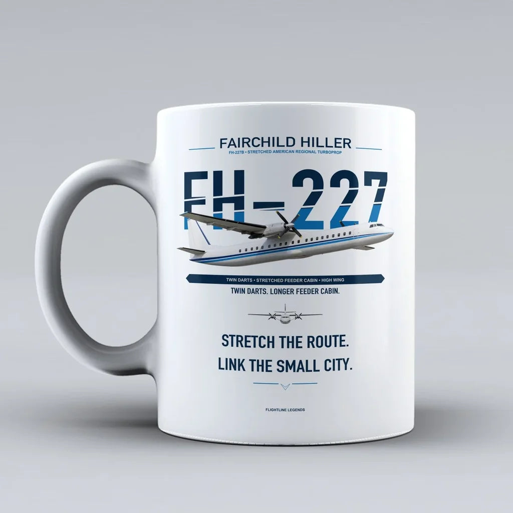 Hiller FH-227B Mug design on white fairchild