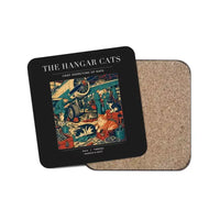 Thumbnail for The Hangar Cats - Designed Coasters design on black 1-piece
