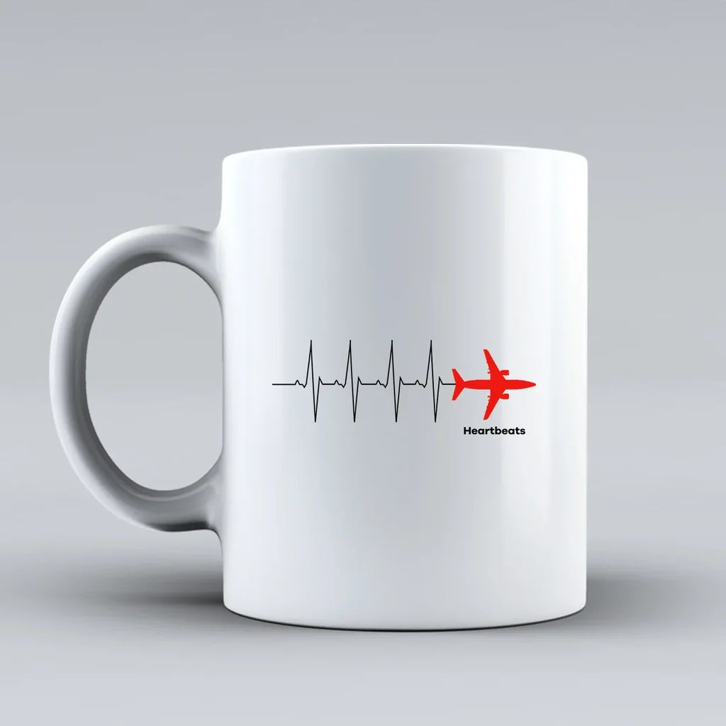 Customisable Aviation Heartbeats Mug - view 2