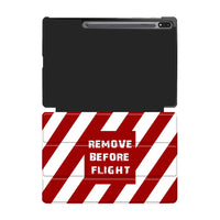 Thumbnail for Special Edition Remove Before Flight aviation print tablet case, fits Samsung tablet.