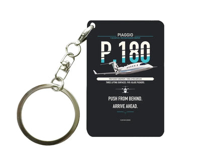 Piaggio P.180 Avanti EVO Key Chain design on black key chain