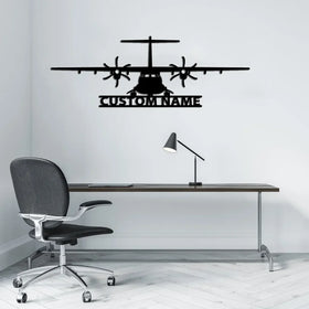 ATR-72 Silhouette Wall Metal Signs