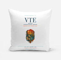 Thumbnail for Wattay International Airport Vientiane (VTE) design on white pillow