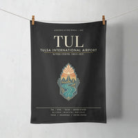 Thumbnail for Tulsa International Airport (TUL) design on black towel