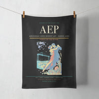 Thumbnail for Aeroparque Jorge Newbery (AEP) design on black towel