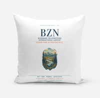 Thumbnail for Bozeman Yellowstone International Airport (BZN) design on white pillow