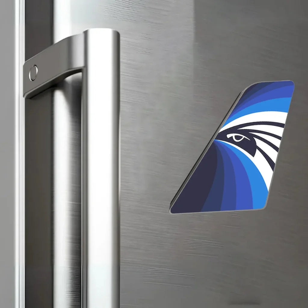Egyptair Airlines aviation design tail magnet in 3D metal with magnetic back.