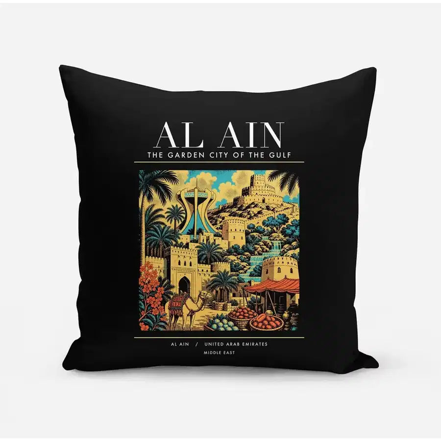 AL AIN - Poster - Pillow - Black