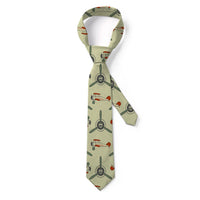 Thumbnail for Vintage Old aviation design on premium silk blend tie.