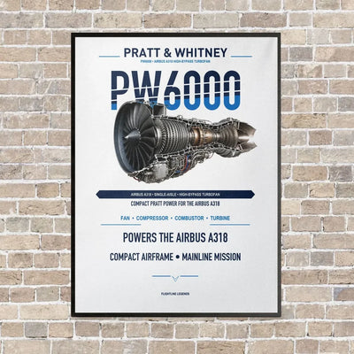 PW6000 vertical canvas print - framed - white background