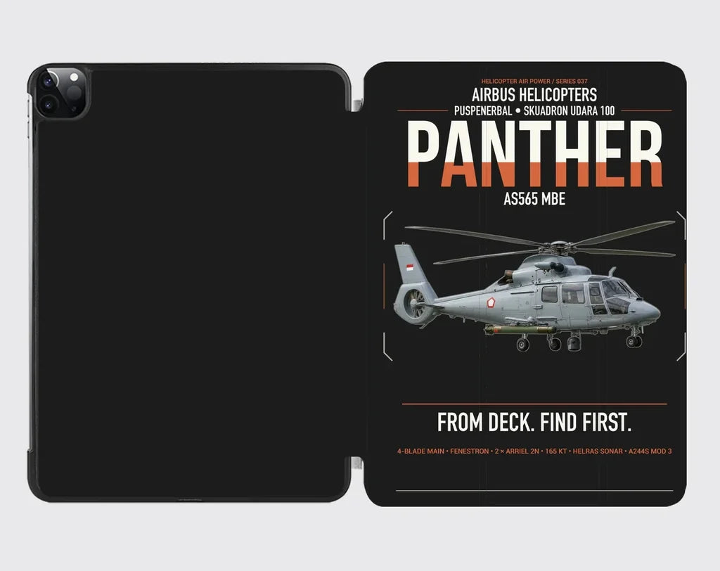 Airbus Helicopters AS565 MBe Panther design on black ipad tablet case