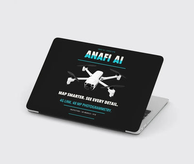 Parrot ANAFI Ai design on black MacBook case