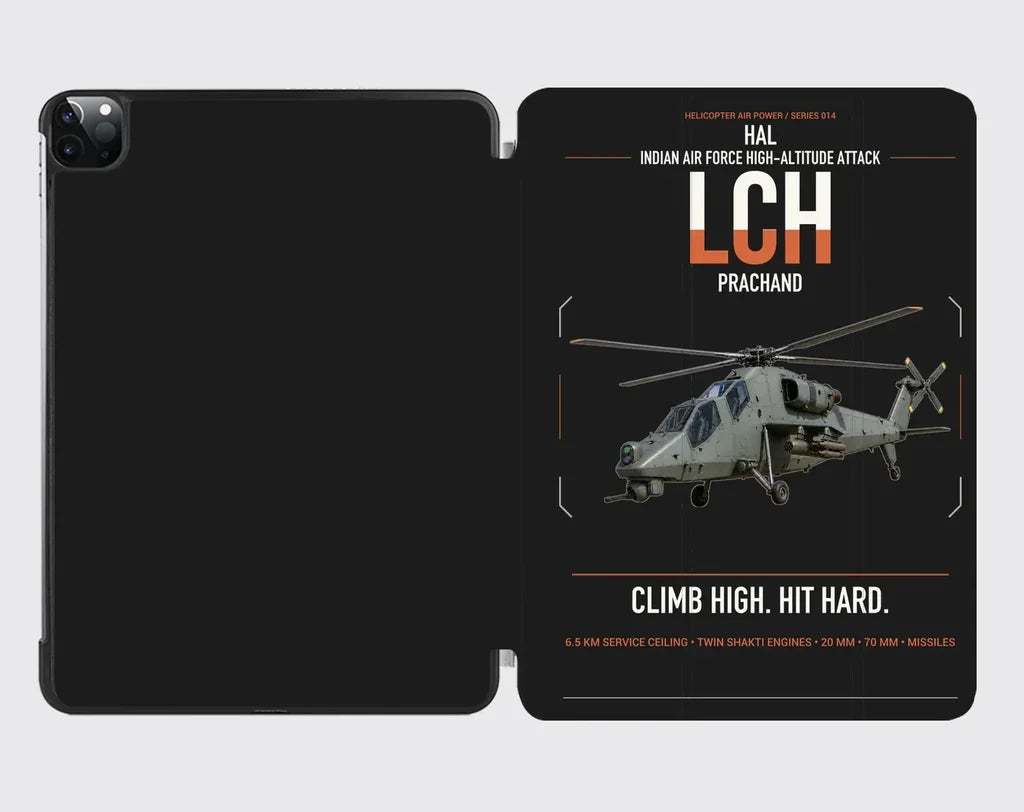 HAL LCH Prachand design on black ipad tablet case