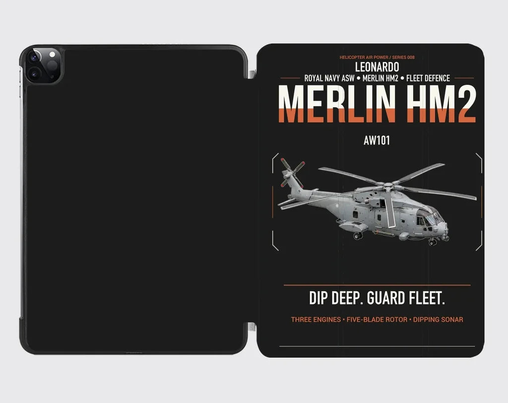 Leonardo AW101 Merlin HM2 design on black ipad tablet case