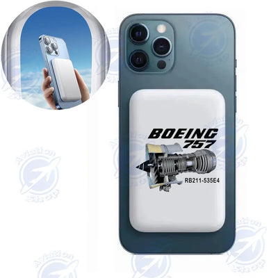 Boeing 757 & Rolls Royce Engine (RB211) aviation design on durable casing with MagSafe ring MagSafe powerbank.