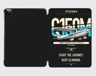 Cessna 150M design on black ipad tablet case