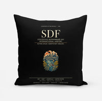 Thumbnail for Louisville Muhammad Ali International Airport (SDF) design on black pillow