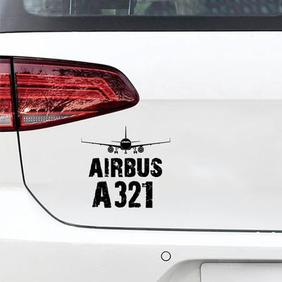 Airbus A321 & Plane Car aviation design car sticker in weather-resistant vinyl.