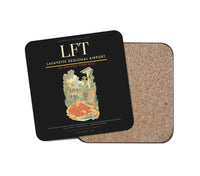 Thumbnail for Lafayette Regional Airport (LFT) design on black 1 piece coaster