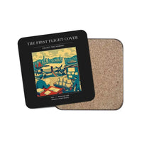 Thumbnail for The First Flight Cover - Designed Coasters design on black 1-piece