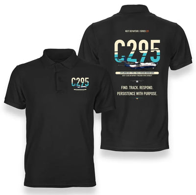 Airbus C295 Armed ISR design on black polo