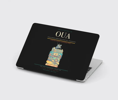 Thomas Sankara International Airport (OUA) design on black MacBook case