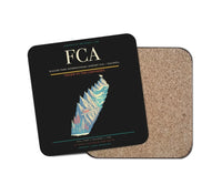 Thumbnail for Glacier Park International Airport (FCA) design on black 1 piece coaster