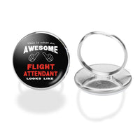Thumbnail for Flight Attendant aviation ring in stainless steel.