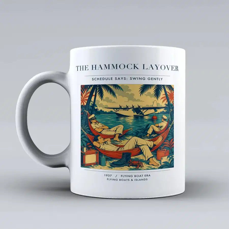 VINTAGE G4408 - The Hammock Layover - Ceramic Mug design on white