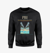 Thumbnail for Palm Beach International Airport (PBI) design on black sweatshirt
