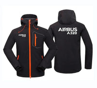 Thumbnail for Airbus A320 & Text aviation design printed on warm polar fleece polar fleece jacket.