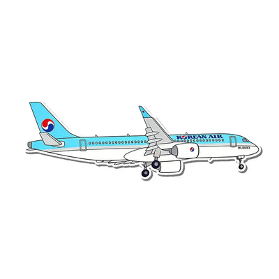 Korean Air Airbus A220 aviation design airplane sticker in weather-resistant vinyl.